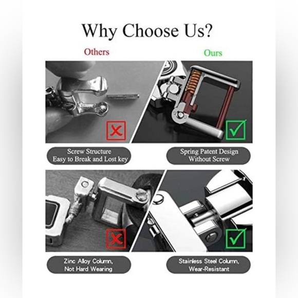 New Ford Metal Car Keyring Keychain Replacement with Logo,Car Key Chain Key Ring - Picture 2 of 4